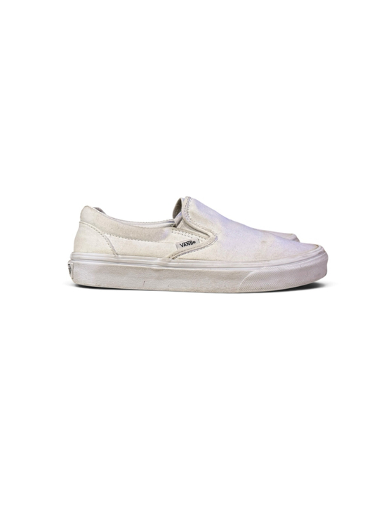 Vans Shoes - Vans Classic Slip-On Shoes Womens 7 Mens 5.5 White Canvas Low Top Sneakers